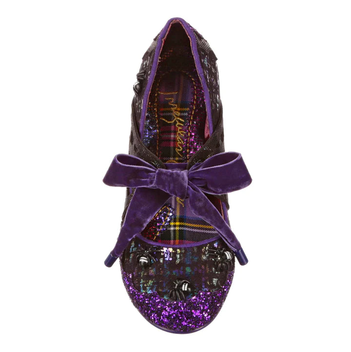 Irregular Choice Black Widow Shoes - Purple - Kate's Clothing