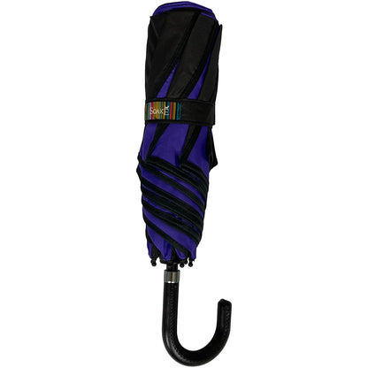 Soake Black and Purple Swirl Folding Umbrella - Kate's Clothing