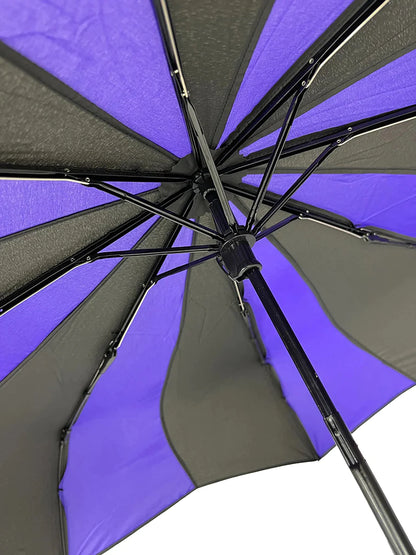 Soake Black and Purple Swirl Folding Umbrella - Kate's Clothing