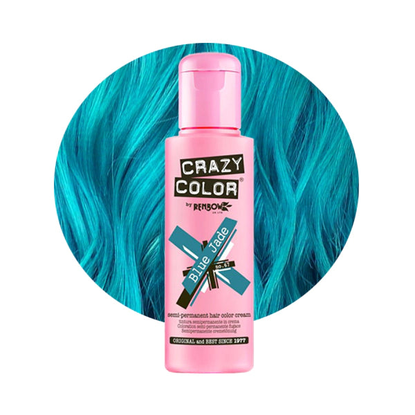 Crazy Colour Semi Permanent Hair Dye - Blue Jade - Kate's Clothing