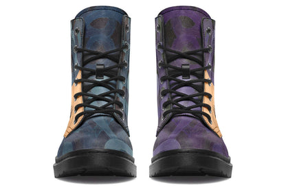 ANTIBrand “Side-Eye” Printed Boots – Turquoise & Purple