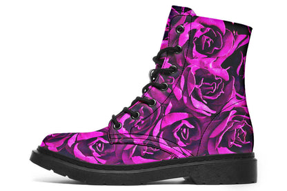 Pink Roses Vegan Combat Boots | ANTIBrand