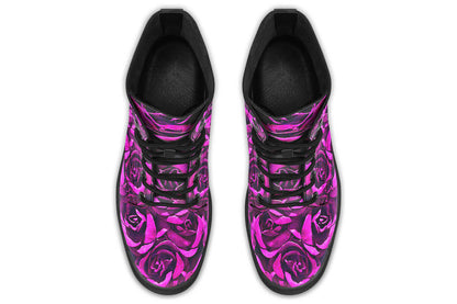 Pink Roses Vegan Combat Boots | ANTIBrand