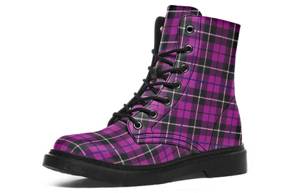 Pink Tartan Vegan Boots – ANTIBrand