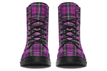 Pink Tartan Vegan Boots – ANTIBrand