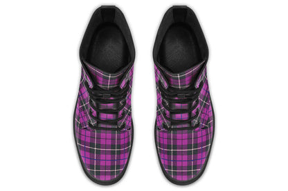 Pink Tartan Vegan Boots – ANTIBrand