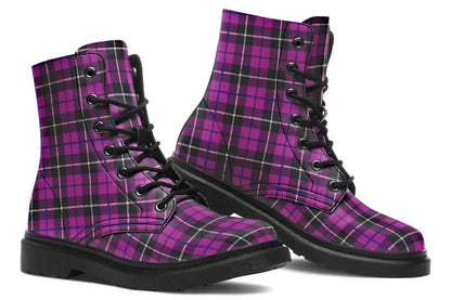 Pink Tartan Vegan Boots – ANTIBrand