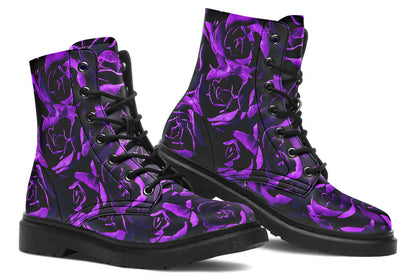 Purple Roses Vegan Combat Boots | ANTIBrand