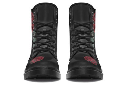 Rose Painting Vegan Combat Boots | ANTIBrand