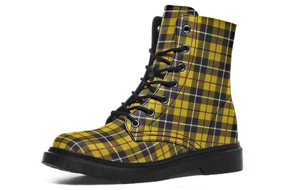 Yellow Tartan Vegan Boots – ANTIBrand