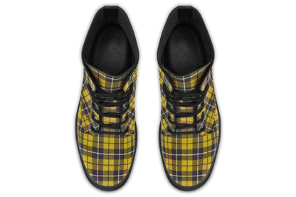 Yellow Tartan Vegan Boots – ANTIBrand