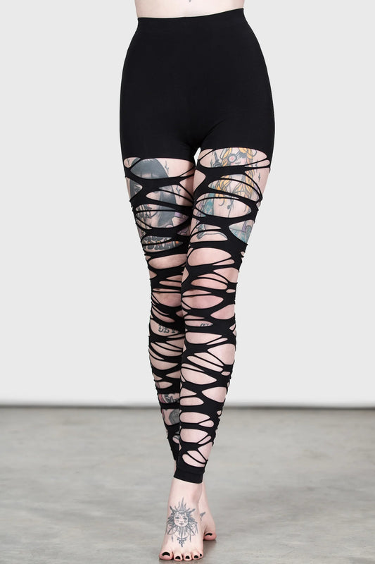 Killstar Carved Up Slash Tights