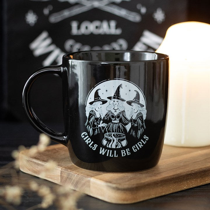 Gothic Gifts Girls Will Be Girls Witch Mug