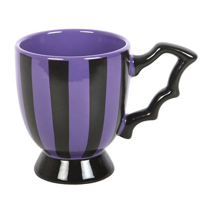 Bat Wing Teacup with Stripes in Purple