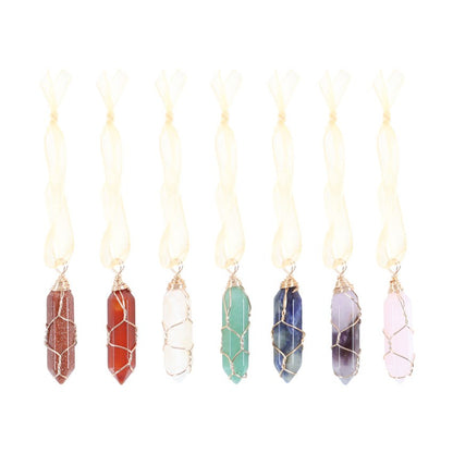 Gothic Gifts Set of 7 Hanging Crystal Tree Decorations