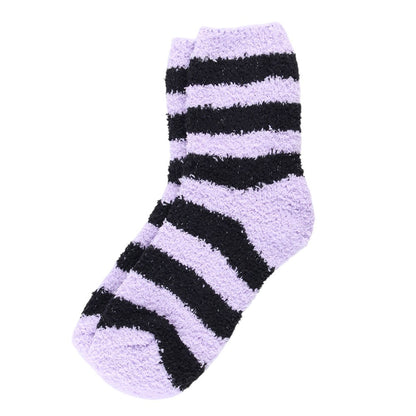 Gothic Gifts Pastel Purple Striped Socks in Coffin Gift Box