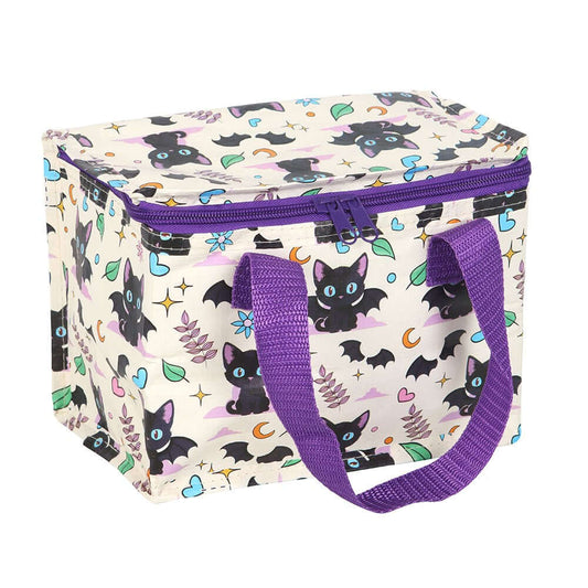 Gothic Gifts Cute and Creepy Cat Print Lunch Bag