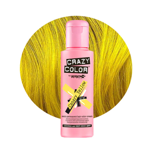Crazy Colour Semi Permanent Hair Dye - Canary Yellow - Kate's Clothing