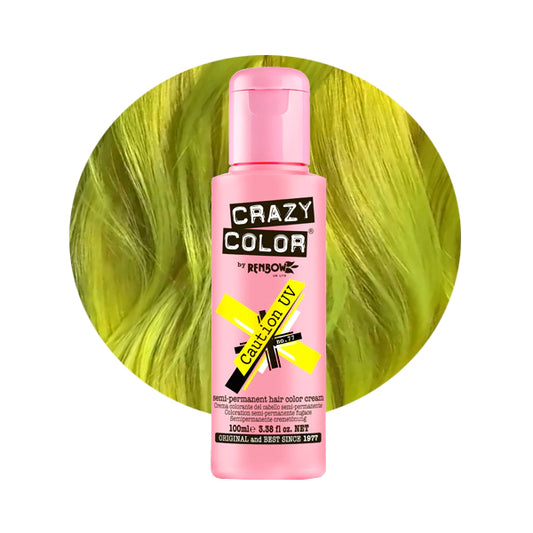 Crazy Colour Semi Permanent Hair Dye - Caution UV - Kate's Clothing