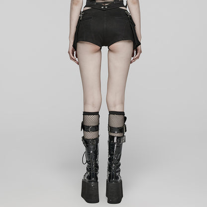 Punk Rave Cerys Shorts With Removable Pockets - Kate's Clothing