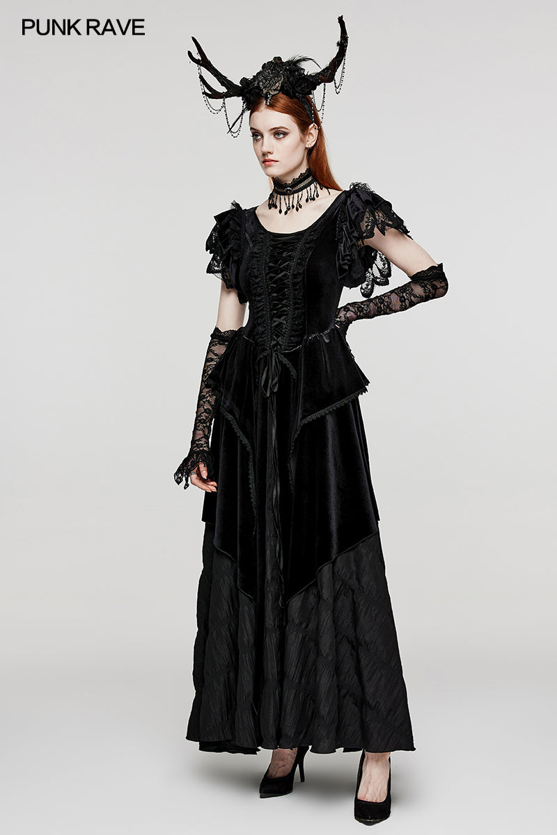 Punk Rave Chandra Dress with Lace Gloves - Kate's Clothing