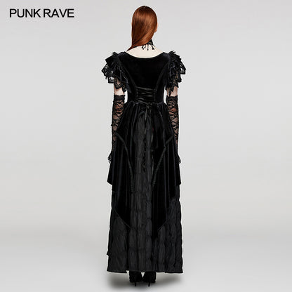 Punk Rave Chandra Dress with Lace Gloves - Kate's Clothing
