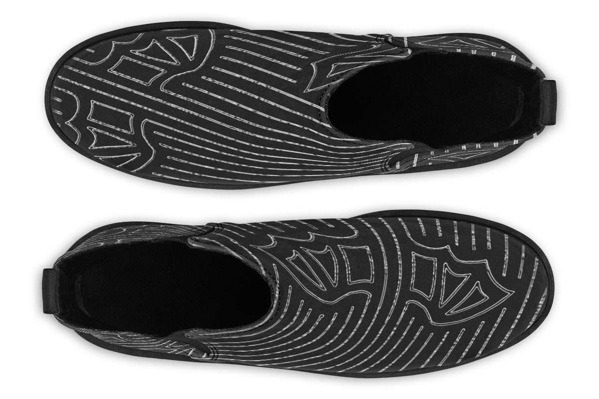 ANTIBrand Big Bat Haus Pinstripe Chelsea Boots