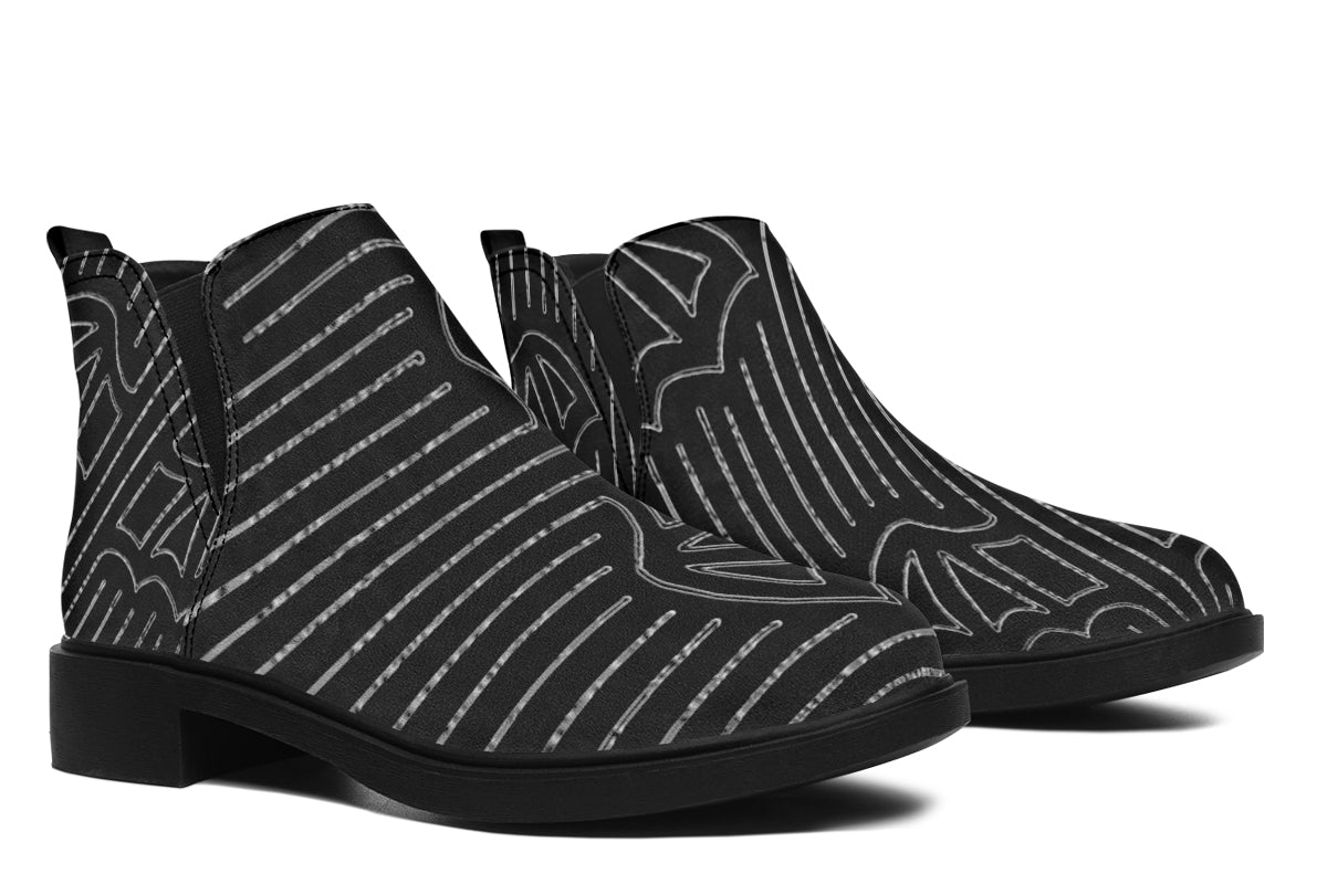 ANTIBrand Big Bat Haus Pinstripe Chelsea Boots