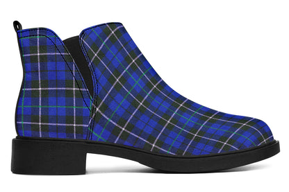 ANTIBrand – Blue Tartan Chelsea Boots