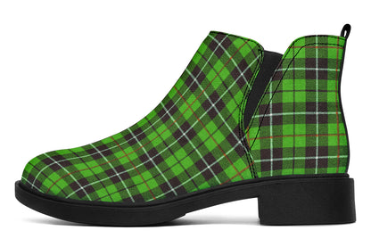 ANTIBrand – Green Tartan Chelsea Boots