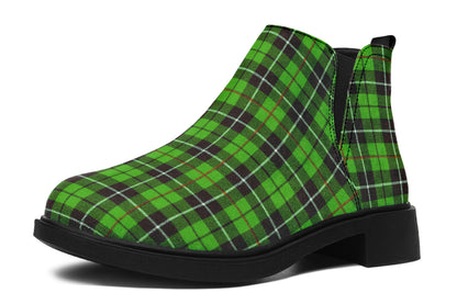 ANTIBrand – Green Tartan Chelsea Boots