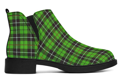 ANTIBrand – Green Tartan Chelsea Boots