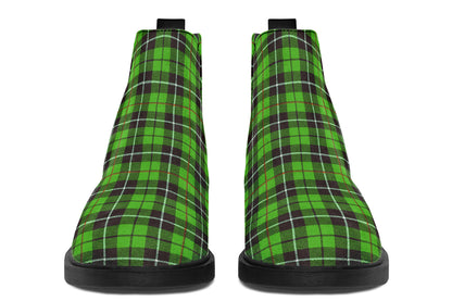 ANTIBrand – Green Tartan Chelsea Boots