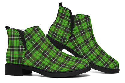 ANTIBrand – Green Tartan Chelsea Boots