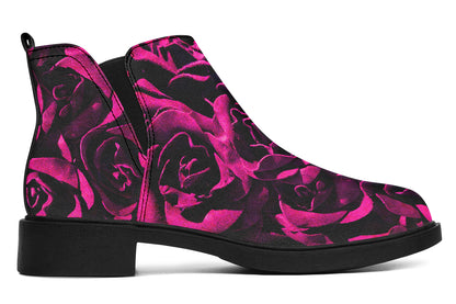 ANTIBrand – Magenta Roses Chelsea Boots
