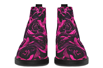ANTIBrand – Magenta Roses Chelsea Boots