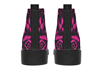 ANTIBrand – Magenta Roses Chelsea Boots