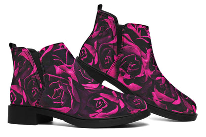 ANTIBrand – Magenta Roses Chelsea Boots