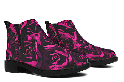 ANTIBrand – Magenta Roses Chelsea Boots