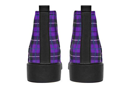 ANTIBrand – Purple Tartan Chelsea Boots