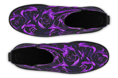 ANTIBrand – Purple Roses Chelsea Boots