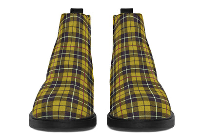 ANTIBrand – Yellow Tartan Chelsea Boots