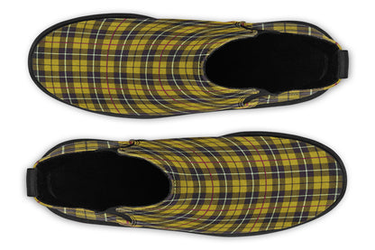 ANTIBrand – Yellow Tartan Chelsea Boots