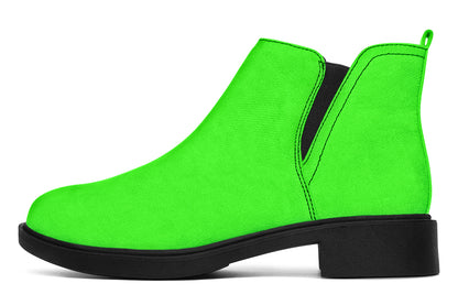 ANTIBrand Neon Green Drama Queen Chelsea Boots