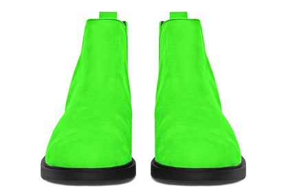 ANTIBrand Neon Green Drama Queen Chelsea Boots