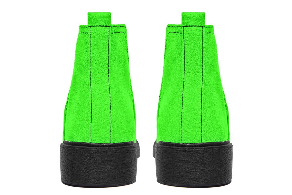 ANTIBrand Neon Green Drama Queen Chelsea Boots