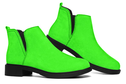 ANTIBrand Neon Green Drama Queen Chelsea Boots