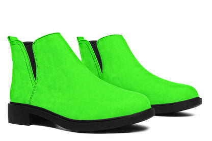 ANTIBrand Neon Green Drama Queen Chelsea Boots