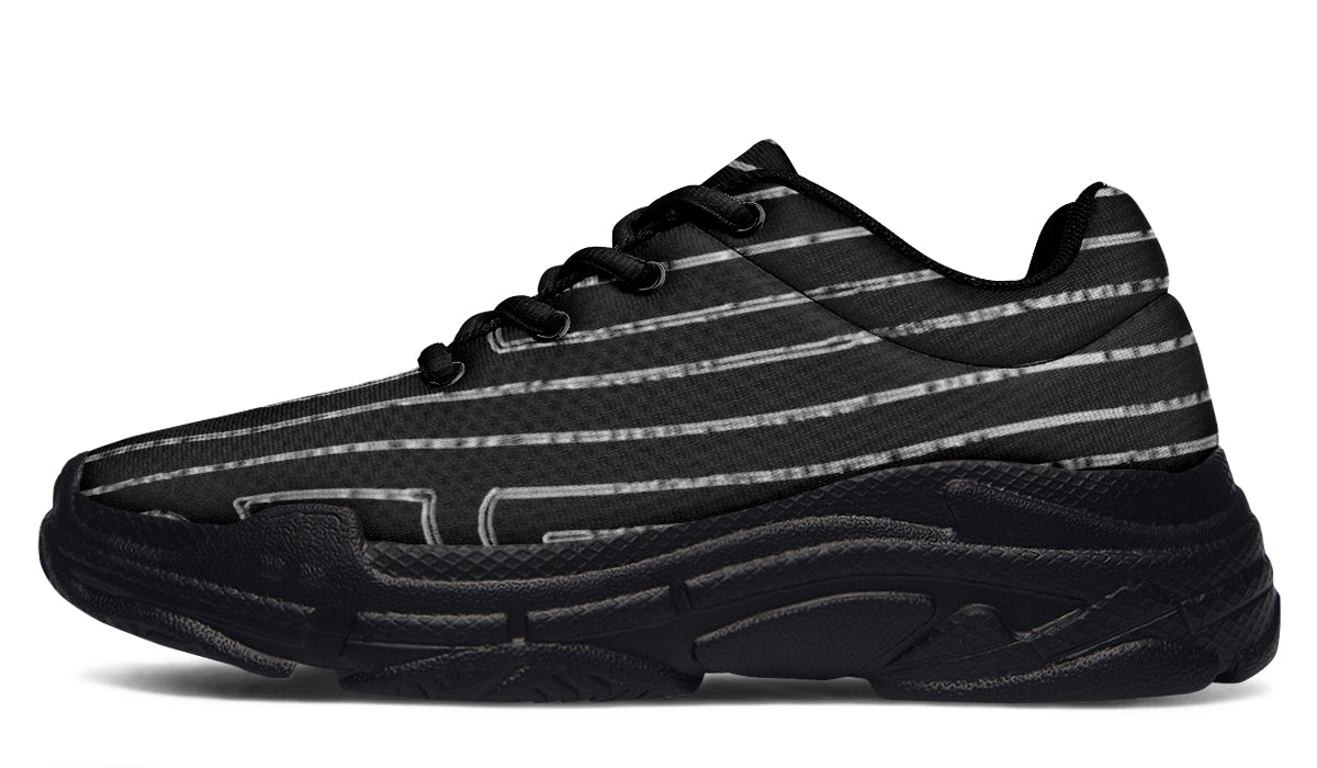 ANTIBrand Big Bat Haus Pinstripe Chunky Trainers