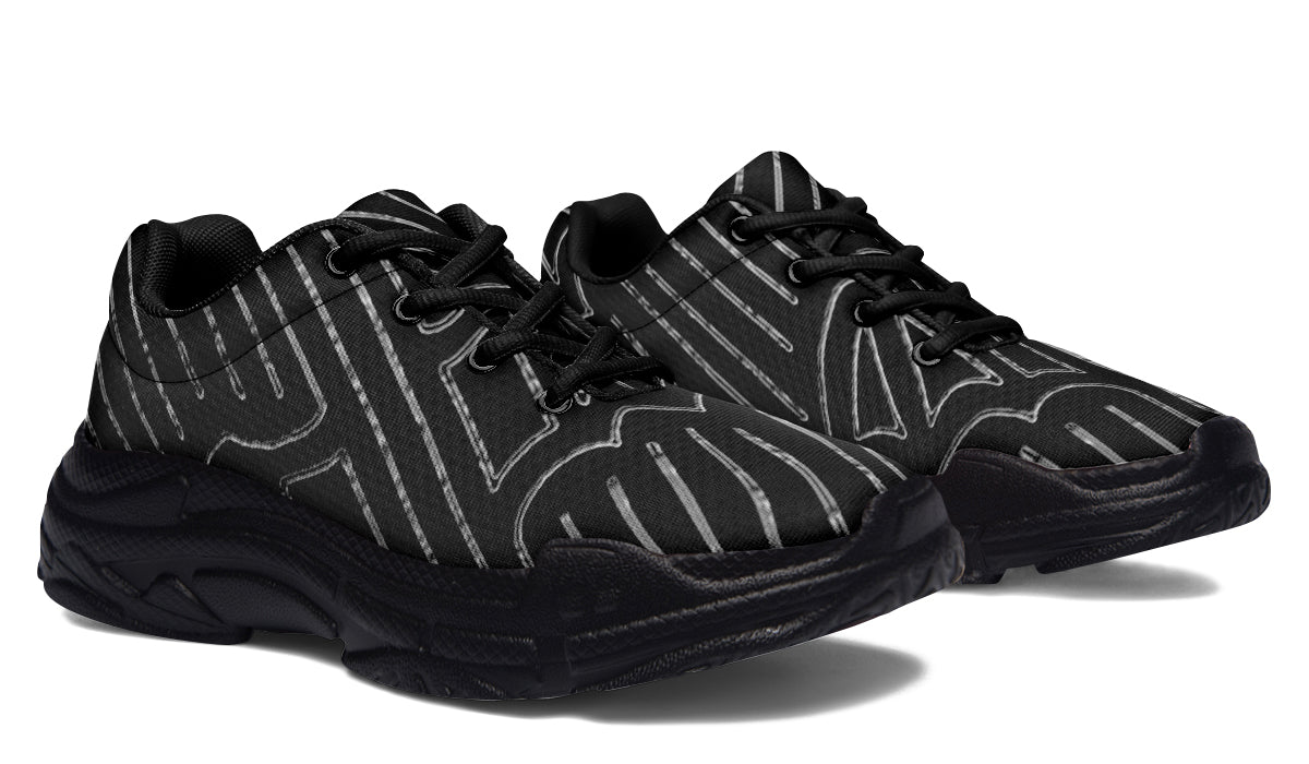 ANTIBrand Big Bat Haus Pinstripe Chunky Trainers
